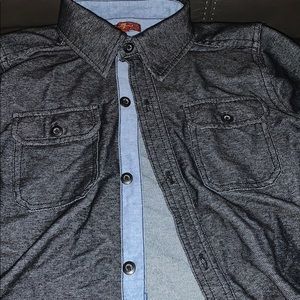 Stretch denim dress shirt